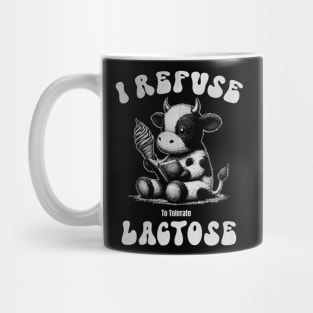 I Refuse To Tolerate Lactose Cute Cow Vintage Retro Mug